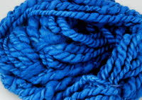 chunky wool dyed with woad